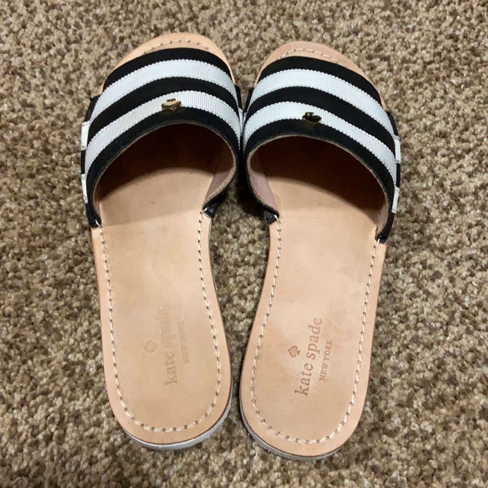 Kate Spade Black and white slides